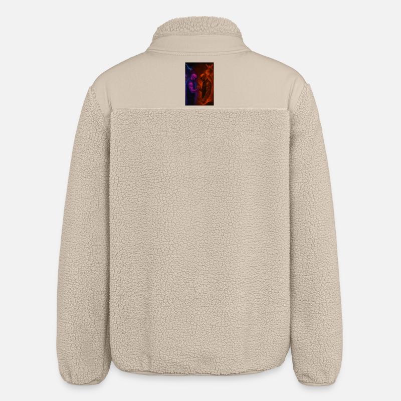 Feuer gegen Eis Duell der Elemente - Relaxed Fit Unisex Sherpajacke von Stanley/Stella - Beige