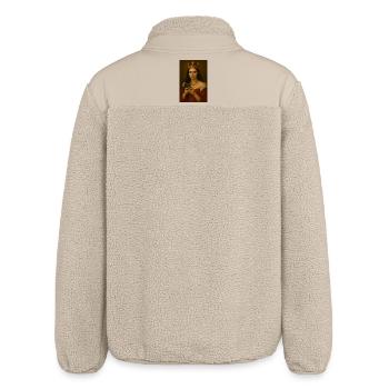 Royal frustration on the smartphone - Relaxed Fit Unisex Sherpa Jacket by Stanley/Stella - beige - Back