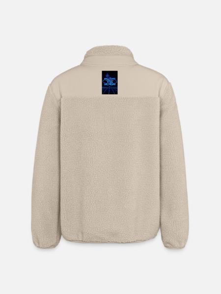 Viva Las Vegas Neon Welcome Signage - Relaxed Fit Unisex Sherpa Jacket by Stanley/Stella - beige