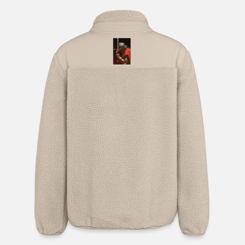 Chevalier médiéval avec épée - Veste sherpa unisexe coupe décontractée Stanley/Stella - beige