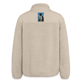 Portrait du Pingouin Puissant - Veste sherpa unisexe coupe décontractée Stanley/Stella - beige - Dos