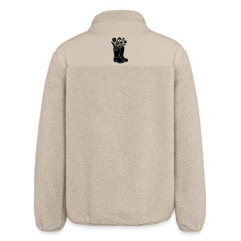 Frühlingsstiefel mit Blumen - Relaxed Fit Unisex Sherpajacke von Stanley/Stella - Beige - Hinten