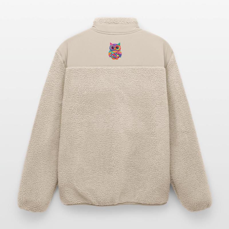 Patchwork Eulenzauber Relaxed Fit Unisex Sherpajacke von Stanley/Stella
