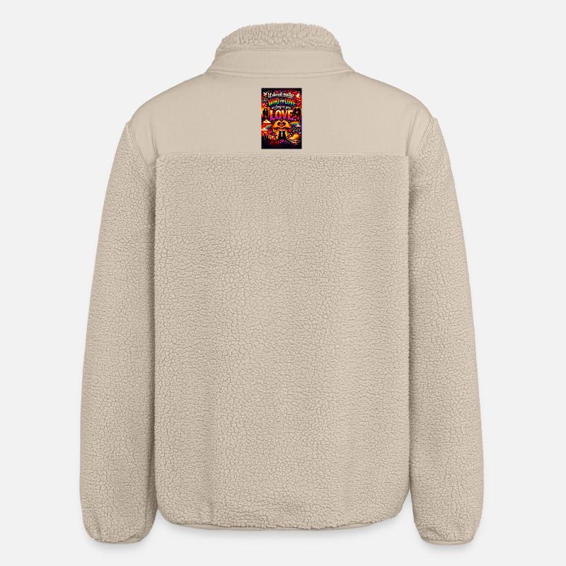 L’amour ne connaît pas de limites - Veste sherpa unisexe coupe décontractée Stanley/Stella - beige