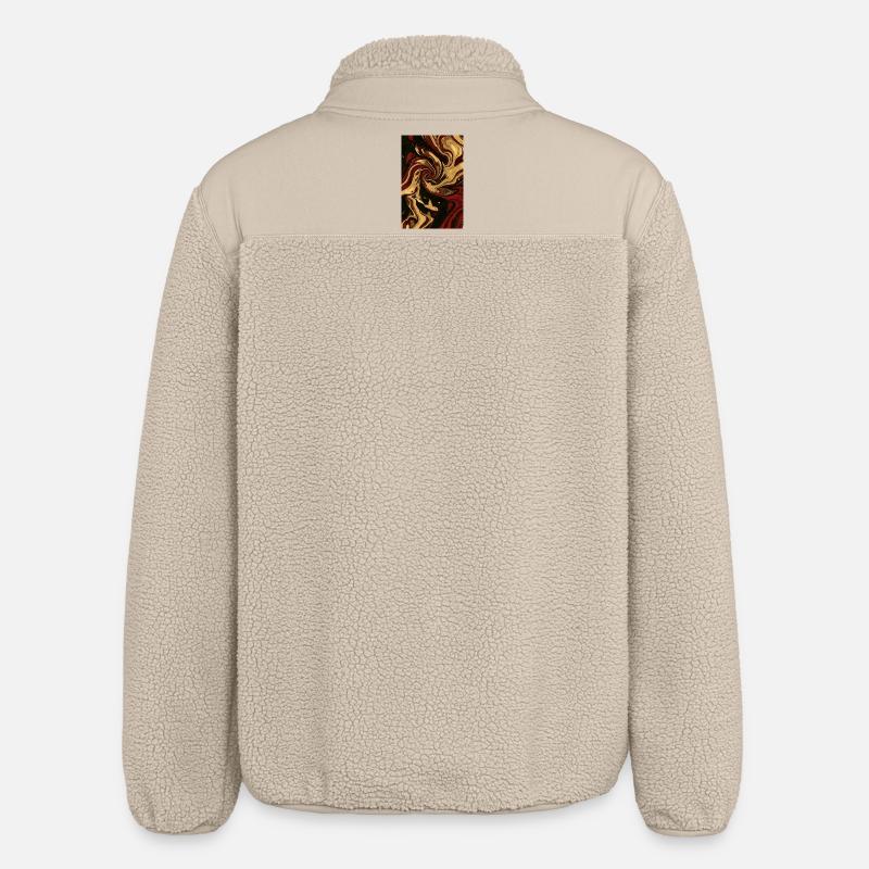 Abstract Germany Fluid Art Part 2. - Relaxed Fit Unisex Sherpa Jacket by Stanley/Stella - beige