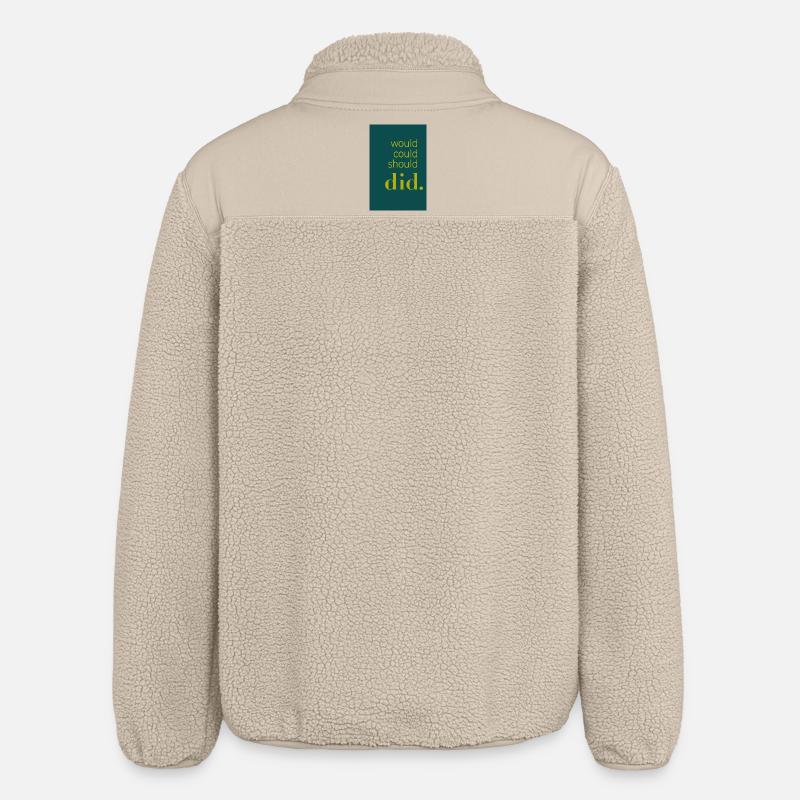 Did should could would Poster Design - Veste sherpa unisexe coupe décontractée Stanley/Stella - beige