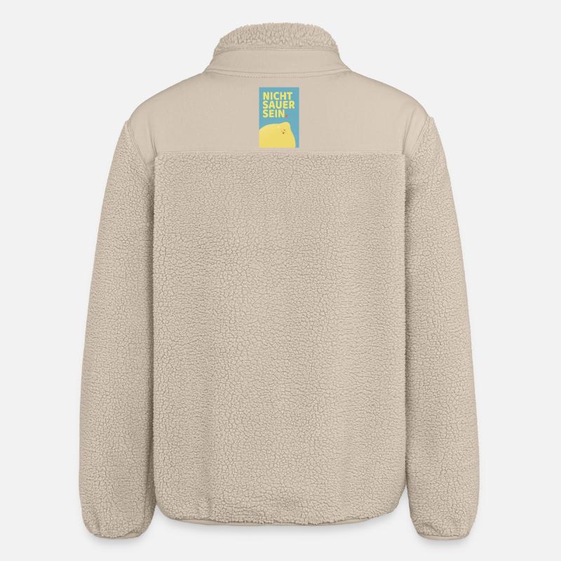 Affiche Citron drôle Don’t Be Sour - Veste sherpa unisexe coupe décontractée Stanley/Stella - beige