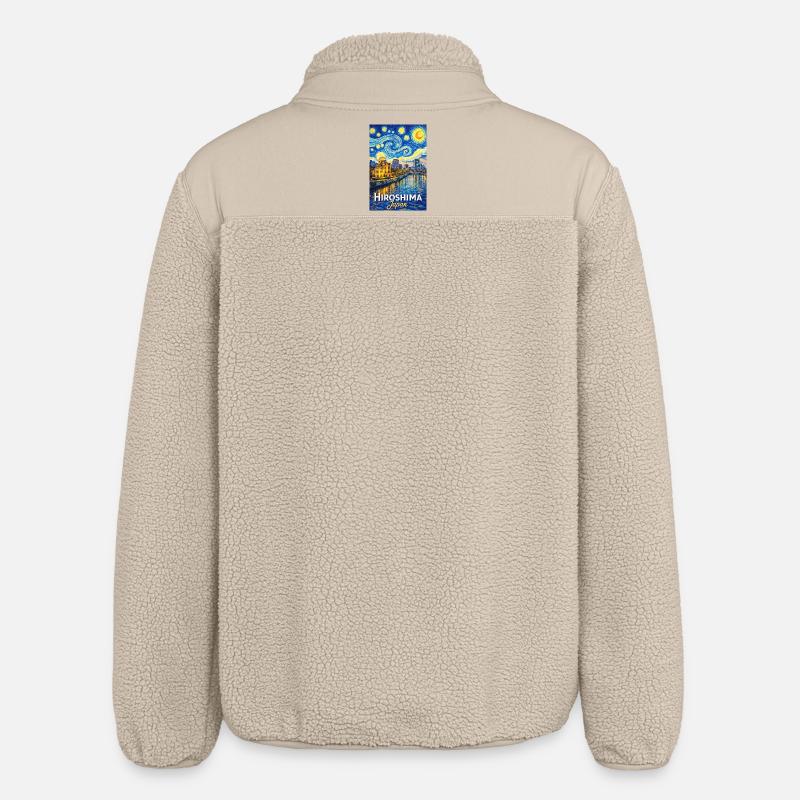 Hiroshima, Japan - Relaxed Fit Unisex Sherpajacke von Stanley/Stella - Beige
