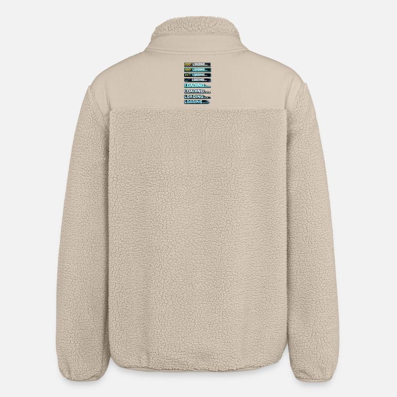 Graphiques de notification de téléchargement néon - Veste sherpa unisexe coupe décontractée Stanley/Stella - beige