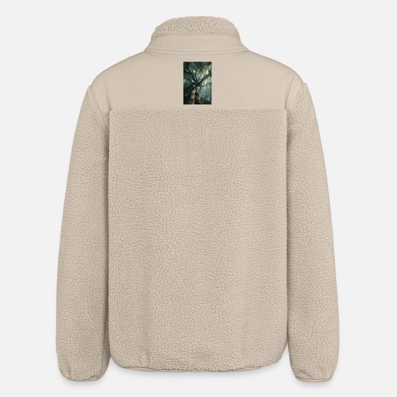 Ancient Forest Light - Relaxed Fit Unisex Sherpa Jacket by Stanley/Stella - beige
