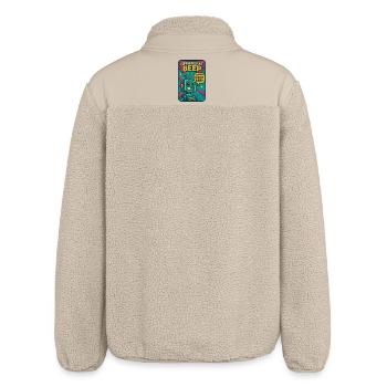 Bip fluide | Robot Science-Fi Nerd - Veste sherpa unisexe coupe décontractée Stanley/Stella - beige - Dos