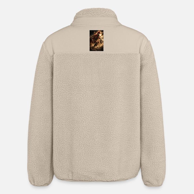 Stormbound Crusader Knight - Relaxed Fit Unisex Sherpa Jacket by Stanley/Stella - beige