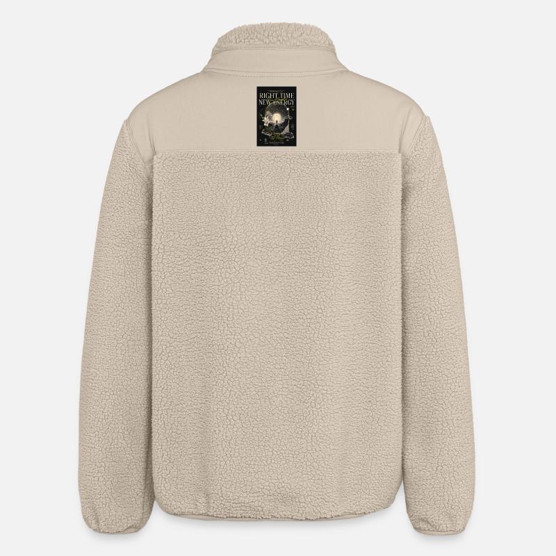 Right Time New Energy - Relaxed Fit Unisex Sherpa Jacket by Stanley/Stella - beige