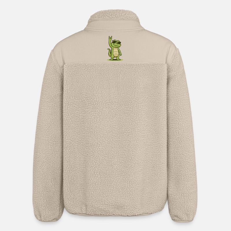 Rock’n’Roll Crocodile Bébé - Veste sherpa unisexe coupe décontractée Stanley/Stella - beige