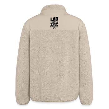 Lag ist mein schlimmster Feind - Relaxed Fit Unisex Sherpajacke von Stanley/Stella - Beige - Hinten