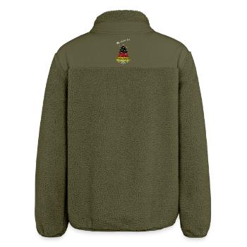 Christmas tree with Germany flag - Relaxed Fit Unisex Sherpa Jacket by Stanley/Stella - khaki - Back