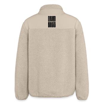 Drum and Bass Typographie audacieuse - Veste sherpa unisexe coupe décontractée Stanley/Stella - beige - Dos