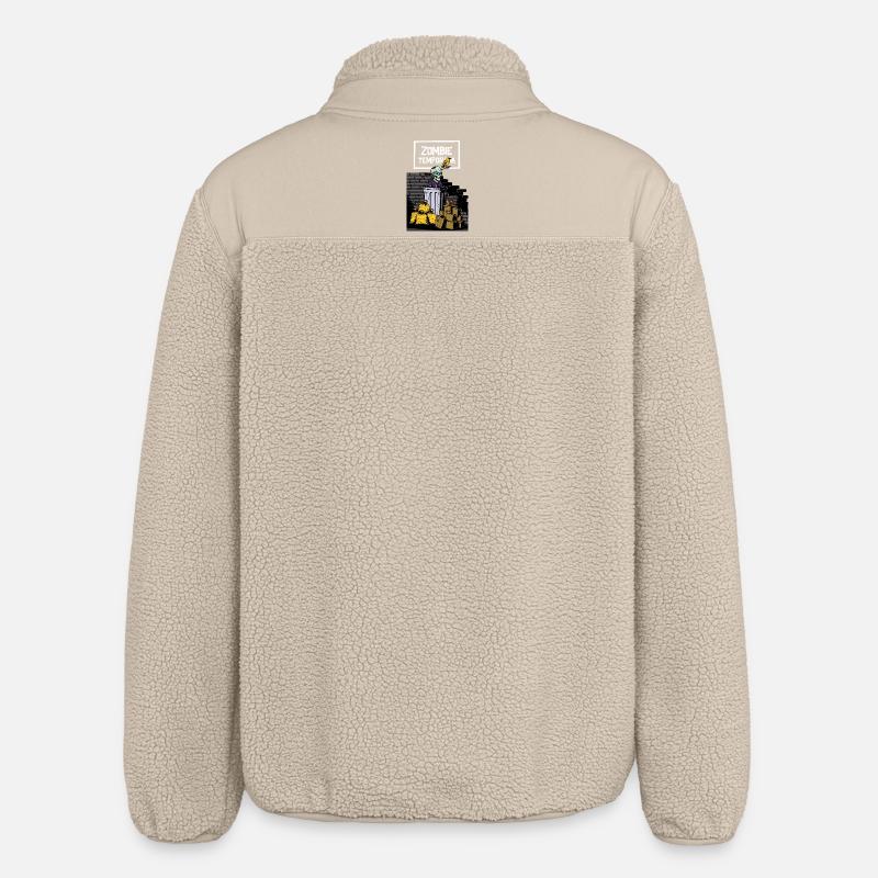 Zombie-Saison - Relaxed Fit Unisex Sherpajacke von Stanley/Stella - Beige