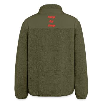 Step by step typography - Relaxed Fit Unisex Sherpa Jacket by Stanley/Stella - khaki - Back