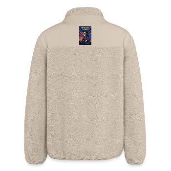 Jack Russell Terrier DJ Turntables Bass Techno - Relaxed Fit Unisex Sherpajacke von Stanley/Stella - Beige - Hinten