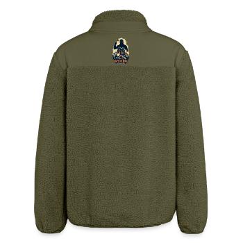 DIY Or Die Horror Design - Relaxed Fit Unisex Sherpa Jacket by Stanley/Stella - khaki - Back