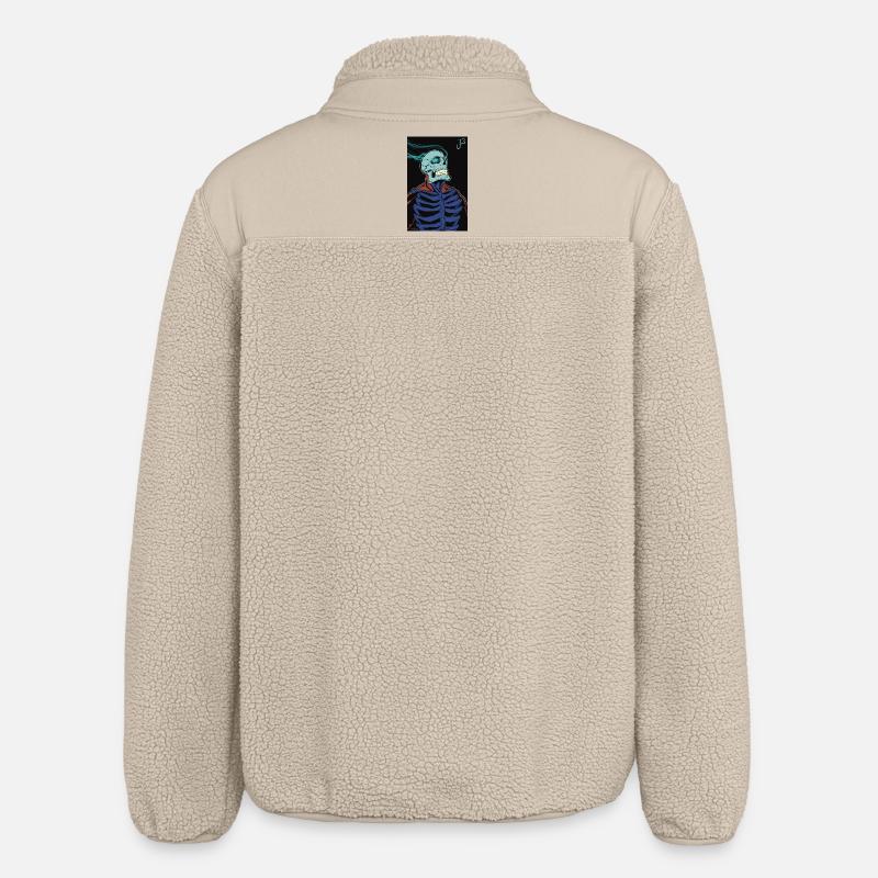 Squelette enflammé dans une cape - Veste sherpa unisexe coupe décontractée Stanley/Stella - beige