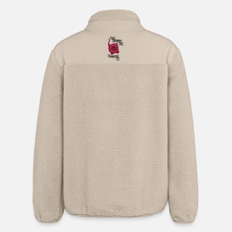 Raspberry the cat - Relaxed Fit Unisex Sherpa Jacket by Stanley/Stella - beige