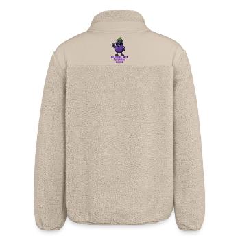 Aubergine No Drama Karma karikatur  - Relaxed Fit Unisex Sherpajacke von Stanley/Stella - Beige - Hinten