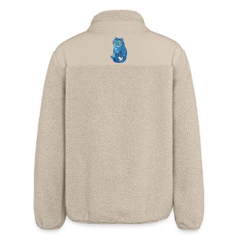 Blauer Tiger mit kleinem Vogelzauber - K-Pop Demon - Relaxed Fit Unisex Sherpajacke von Stanley/Stella - Beige - Hinten