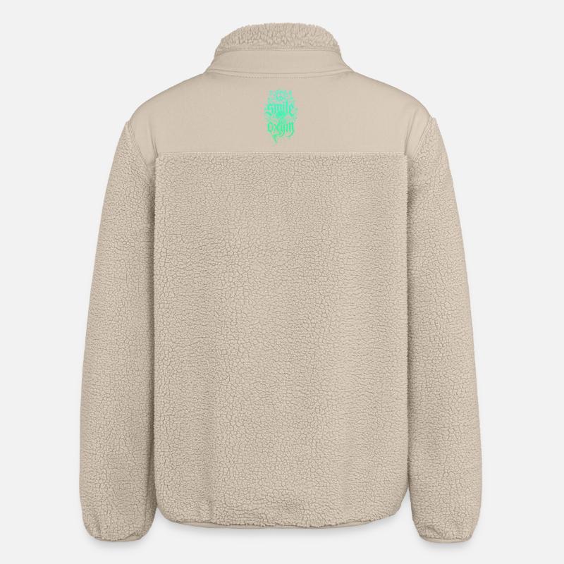 Jungle de méduses d’algues lumineuses - Veste sherpa unisexe coupe décontractée Stanley/Stella - beige