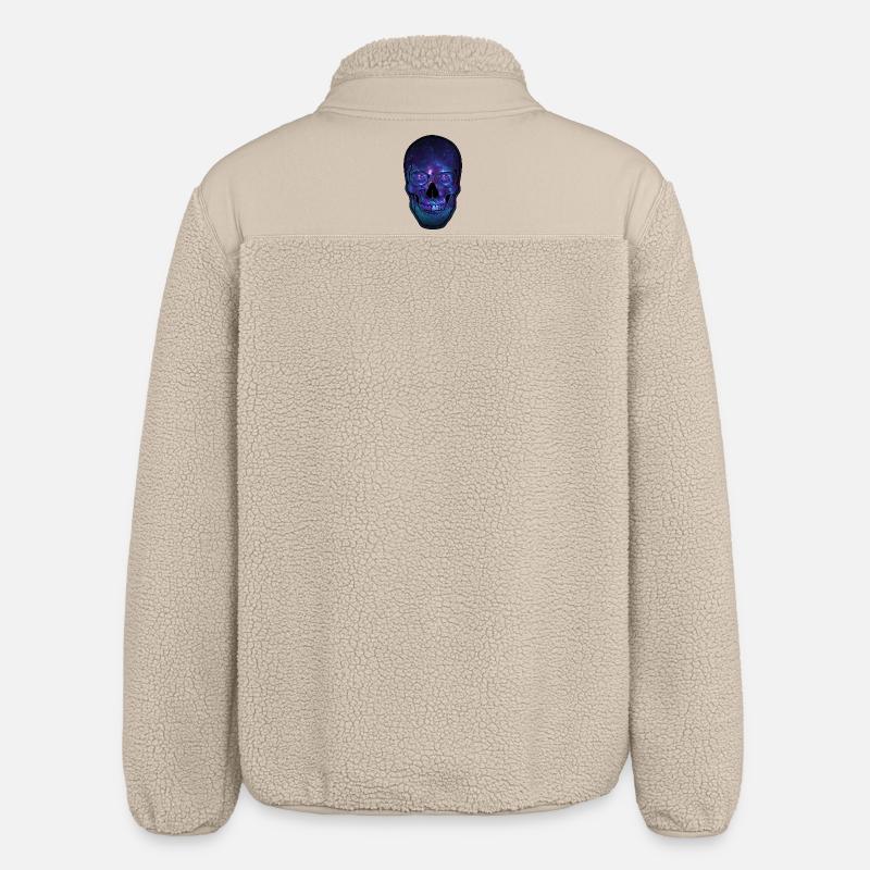 Galactic Skull Nebula - Relaxed Fit Unisex Sherpa Jacket by Stanley/Stella - beige