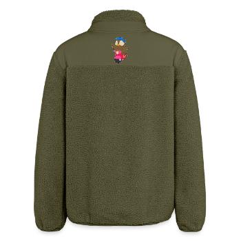 Eule Motorroller - Relaxed Fit Unisex Sherpajacke von Stanley/Stella - Khaki - Hinten