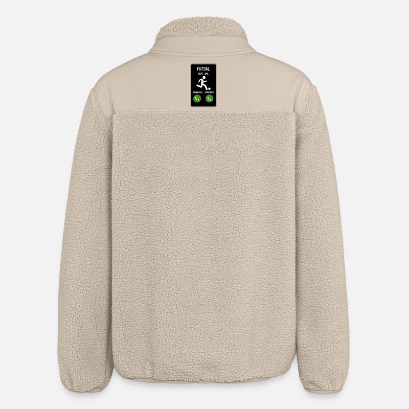 Futsal ruft an - Relaxed Fit Unisex Sherpajacke von Stanley/Stella - Beige