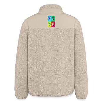 Coleoptera Pop Quadri - Relaxed Fit Unisex Sherpa Jacket by Stanley/Stella - beige - Back