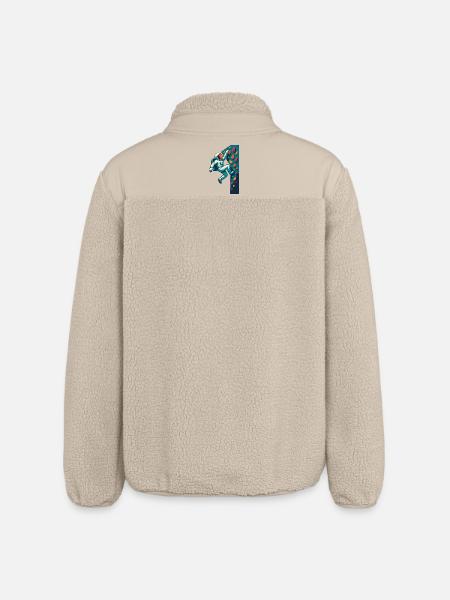Bouldering Astronaut Hovering Easy Climbing Gesche - Relaxed Fit Unisex Sherpa Jacket by Stanley/Stella - beige