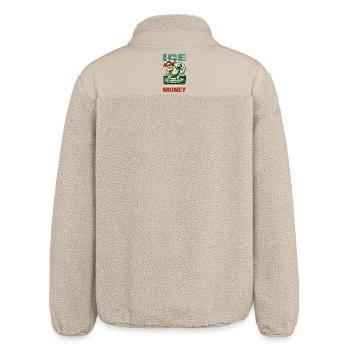 Greenland Doesn't Melt For Money - Relaxed Fit Unisex Sherpajacke von Stanley/Stella - Beige - Hinten