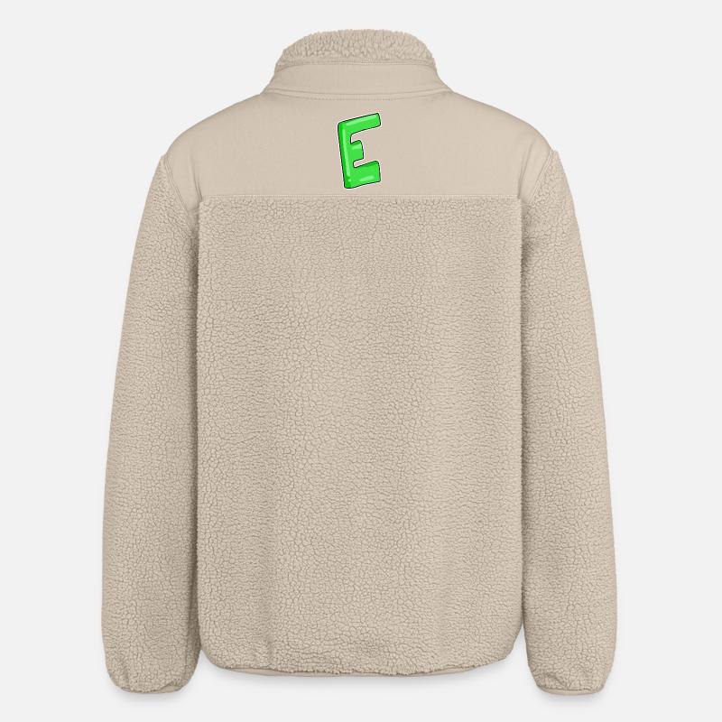 Letter E Initial point - Relaxed Fit Unisex Sherpa Jacket by Stanley/Stella - beige