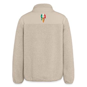 Italy Ice Cream Cone - Relaxed Fit Unisex Sherpa Jacket by Stanley/Stella - beige - Back
