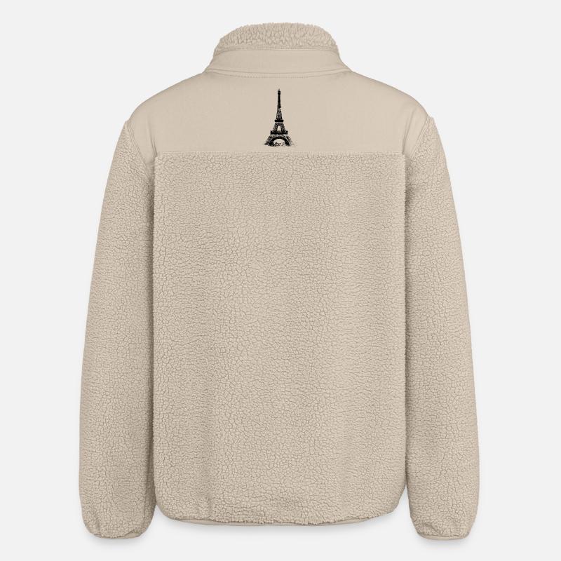 Eiffel tower - Relaxed Fit Unisex Sherpa Jacket by Stanley/Stella - beige
