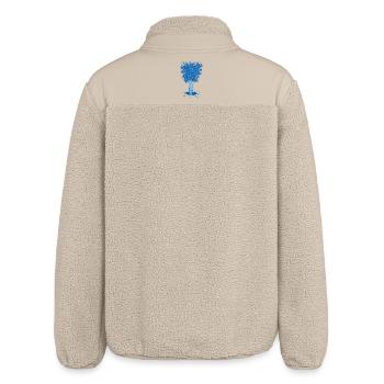 Blauer Gedankenschleier - Relaxed Fit Unisex Sherpajacke von Stanley/Stella - Beige - Hinten