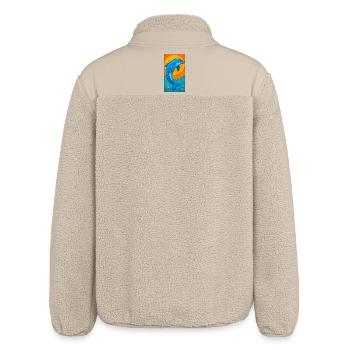 dolphin - Relaxed Fit Unisex Sherpa Jacket by Stanley/Stella - beige - Back