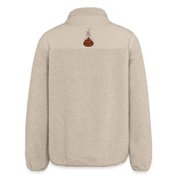 Dampfender Scheißhaufen mit Fliegen - Relaxed Fit Unisex Sherpajacke von Stanley/Stella - Beige - Hinten