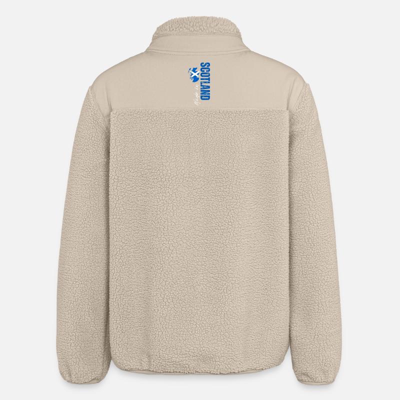 Fabriqué en Écosse, design vertical - Veste sherpa unisexe coupe décontractée Stanley/Stella - beige