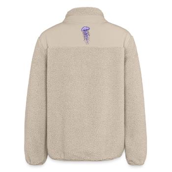 Illustration de méduse violette - Veste sherpa unisexe coupe décontractée Stanley/Stella - beige - Dos