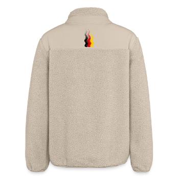 DEUTSCHLAND GERMANY EUROPA DEUTSCHE SPORT FAN - Relaxed Fit Unisex Sherpajacke von Stanley/Stella - Beige - Hinten