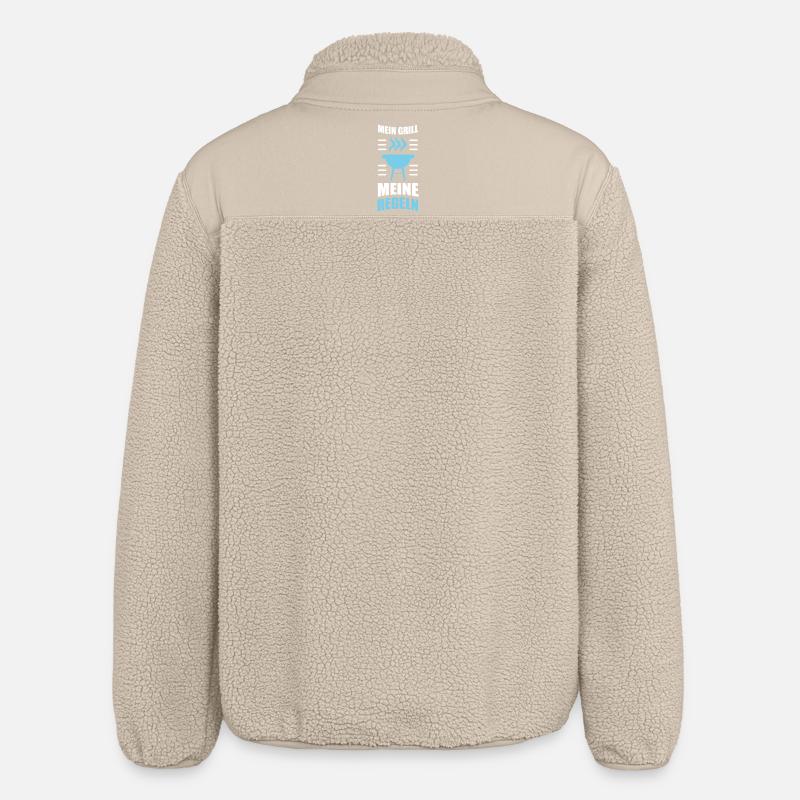 Mon grill Mes règles - Veste sherpa unisexe coupe décontractée Stanley/Stella - beige