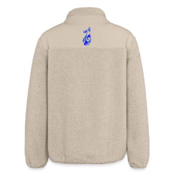 MATAU - Blue (Polynesian hook) - Relaxed Fit Unisex Sherpa Jacket by Stanley/Stella - beige - Back