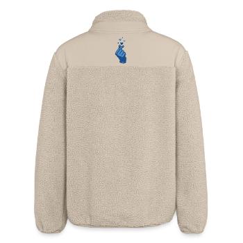 Kpop Koreanische Musik Blue Finger Heart Love - Relaxed Fit Unisex Sherpajacke von Stanley/Stella - Beige - Hinten