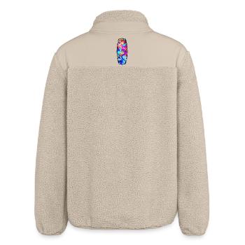 Surfboard, Water Sports, Wakeboard, Surfing, Waterskiing - Relaxed Fit Unisex Sherpa Jacket by Stanley/Stella - beige - Back