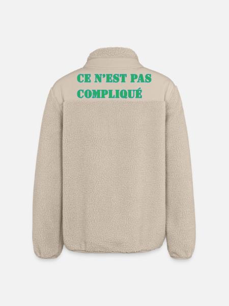 CE N’EST PAS COMPLIQUÉ - Veste sherpa unisexe coupe décontractée Stanley/Stella - beige